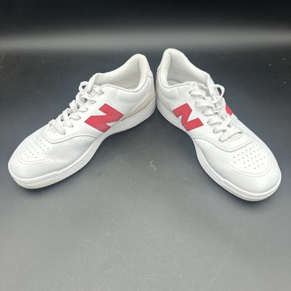 New Balance BB80RTB Men's Sneakers White Red Size 9.5 US 43 EU‎ Leather Casual